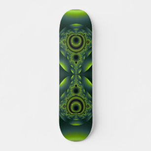 Irisierende grüne Fraktal-Skateboard-Decke Skateboard