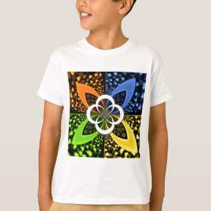 Irisierende Herzen Nahtlose Punkte Abstrakte Kunst T-Shirt