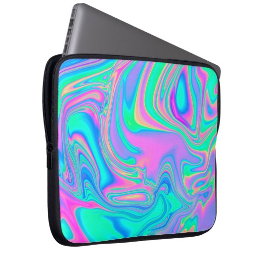Irisierende holografische holografische Struktur a Laptopschutzhülle (Vorne Rechts)