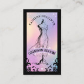 Irisierende holografische Schönheits-Couture-Mode Visitenkarte (Vorderseite)