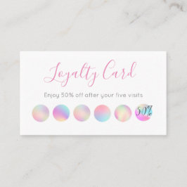 Irisierende Holographic Design Loyalty Card Treuekarte