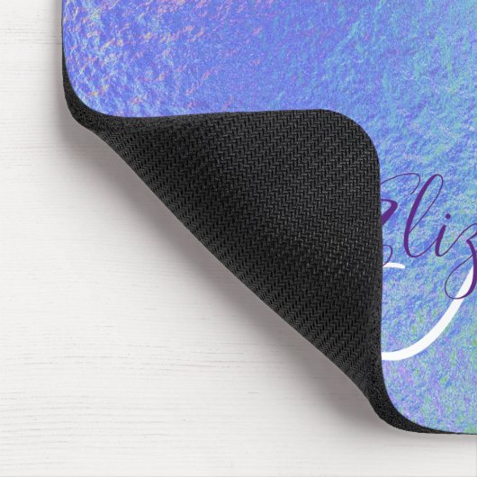 Irisierende Hübsche Personalisierte Monogramm Mousepad (Ecke)