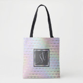 Irisierende Imitat Holografisches Muster Monogramm Tasche (Vorderseite)