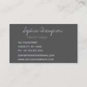 Irisierende Imitate Holografisches Muster Monogram Visitenkarte (Rückseite)