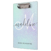 Irisierende Imitate Holographic Glitzer Monogram Klemmbrett (Links)
