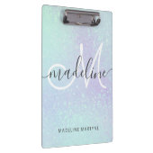 Irisierende Imitate Holographic Glitzer Monogram Klemmbrett (Rechts)