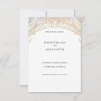 Irisierende keltische Save-the-Date-Karte