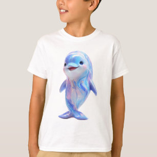 Irisierende Kosmische Mergel-Delfin-Kinder T-Shirt