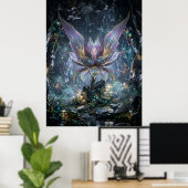 Irisierende Kristall-Blumenhöhle Poster (Heimbüro)