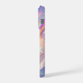 Irisierende Kristall Geometrische Facetten iPhone Hülle (Linke Seite)