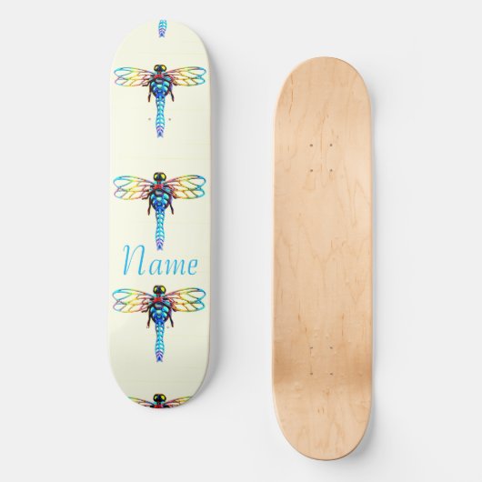 Irisierende Libelle Thunder_Cove Skateboard (Vorderseite)