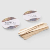 Irisierende Lila Gold Glitzer Chic Wedding Fächer (Non-assembled)