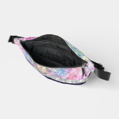 irisierende lila Imitate Glitzer monogramm Bauchtasche (Offen)