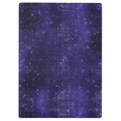 irisierende lila Imitate Glitzer Monogramm Klemmbrett (Rückseite)