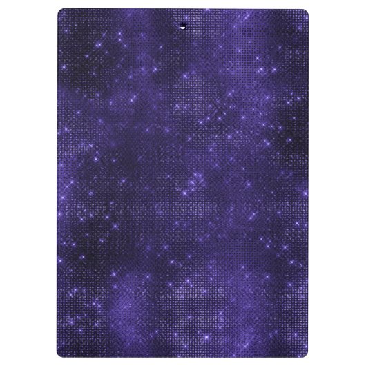 irisierende lila Imitate Glitzer Monogramm Klemmbrett (Rückseite)