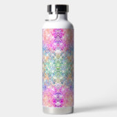 irisierende lila Imitate Glitzer Monogramm Trinkflasche (Rechts)