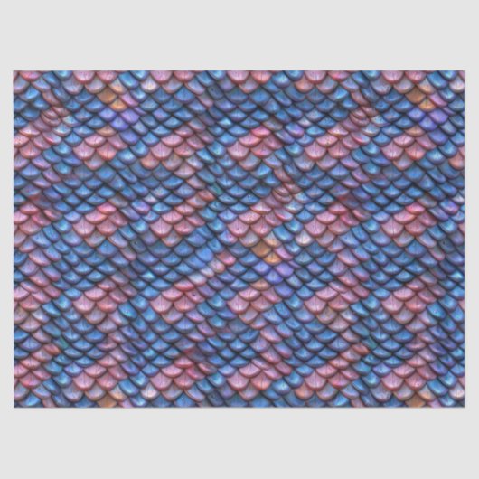 Irisierende Meerjungenskala - 10lb, 17"x23" Seidenpapier (Vorderseite)