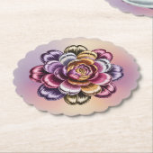 Irisierende metallische Blumen- Untersetzer-Set mi Untersetzer (angewinkelt)