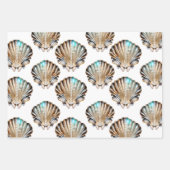 Irisierende Muscheln Muschel nahtlos Muster Strand Geschenkpapier Set (Vorderseite 3)