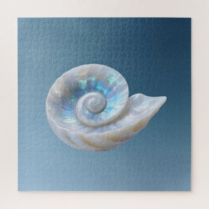 Irisierende Nautilus-Schnecken-Spirale Puzzle