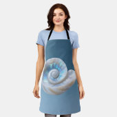 Irisierende Nautilus-Schnecken-Spirale Schürze (Getragen)