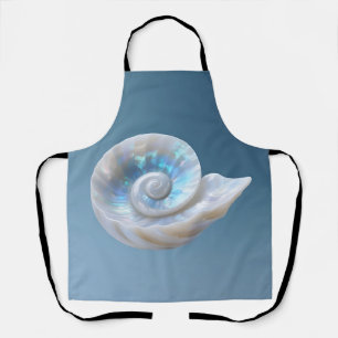 Irisierende Nautilus-Schnecken-Spirale Schürze