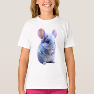 Irisierende Pastell-Wasserfarben-Galaxie-Chinchill T-Shirt