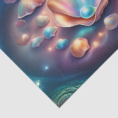 Irisierende Perle in einer Muschel Dekoupage Geweb Seidenpapier (Ausschnitt)