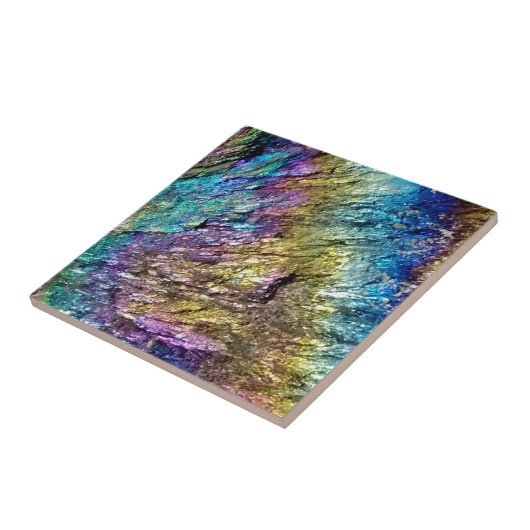 Irisierende Regenbogenfarbe Seltene mineralische B Fliese (Seite)