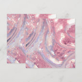 Irisierende rosa und violette Pailletten Einladung (Vorne/Hinten)