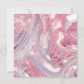 Irisierende rosa und violette Pailletten Einladung (Rückseite)