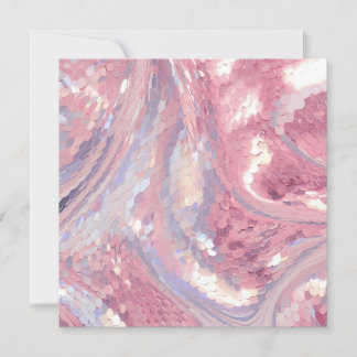 Irisierende rosa und violette Pailletten Einladung