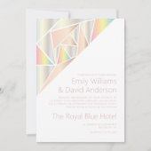 Irisierende Silber weich Pastel Diamond Wedding Einladung (Vorderseite)