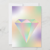 Irisierende Silber weich Pastel Diamond Wedding Einladung (Rückseite)
