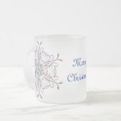 Irisierende Snowflake-Tasse Mattglastasse (Vorderseite Links)