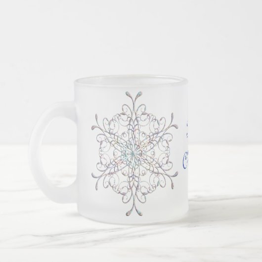 Irisierende Snowflake-Tasse Mattglastasse (Links)