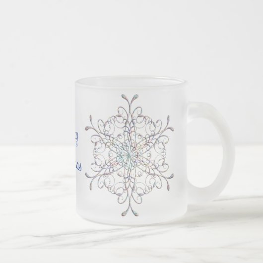 Irisierende Snowflake-Tasse Mattglastasse (Rechts)