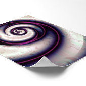 Irisierende violette Spiral Abstracte Fraktal Kuns Poster (Ecke)