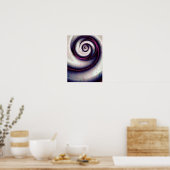 Irisierende violette Spiral Abstracte Fraktal Kuns Poster (Küche)