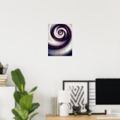 Irisierende violette Spiral Abstracte Fraktal Kuns Poster (Heimbüro)