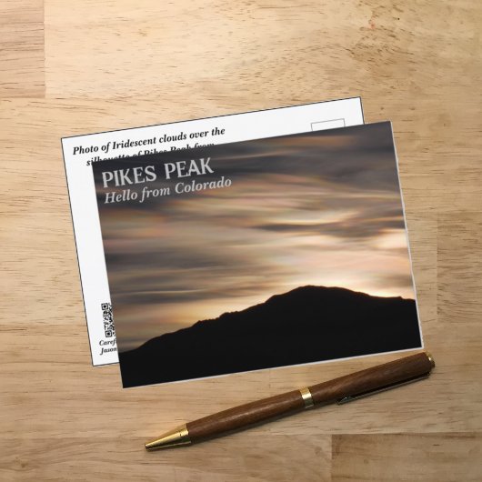 Irisierende Wolken über Pikes Spitzenposten der Si Postkarte