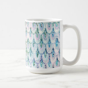 Irisierender aquamariner Glitzer Meerjungfische Kaffeetasse