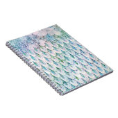 Irisierender aquamariner Glitzer Meerjungfische Notizblock (Rechte Seite)