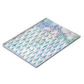 Irisierender aquamariner Glitzer Meerjungfische Notizblock (Linke Seite)