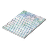 Irisierender aquamariner Glitzer Meerjungfische Notizblock (Rotiert)