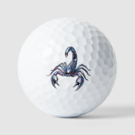 Irisierender Cyber Skorpion Mechanische Kunst Golfball