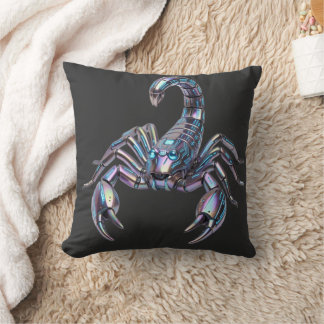 Irisierender Cyber Skorpion Mechanische Kunst Kissen