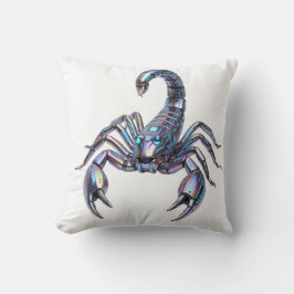 Irisierender Cyber Skorpion Mechanische Kunst Kissen