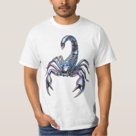 Irisierender Cyber Skorpion Mechanische Kunst T-Shirt