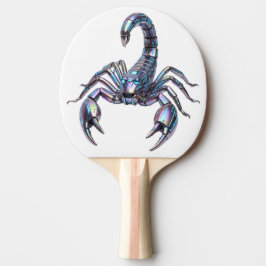 Irisierender Cyber Skorpion Mechanische Kunst Tischtennis Schläger